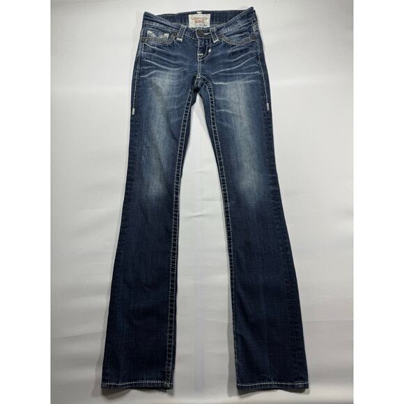 Big Star Women's Low Rise Liv Slim Bootcut Blue Denim Jeans - Sz 25XL (28x35.5) - Picture 1 of 7